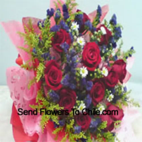 Beautifully Wrapped Bunch Of 11 Red Roses