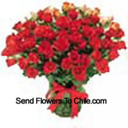 Bunch Of 25 Red Colored Roses