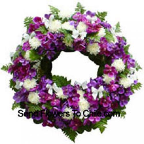 Elegant Assorted Flower Wreath